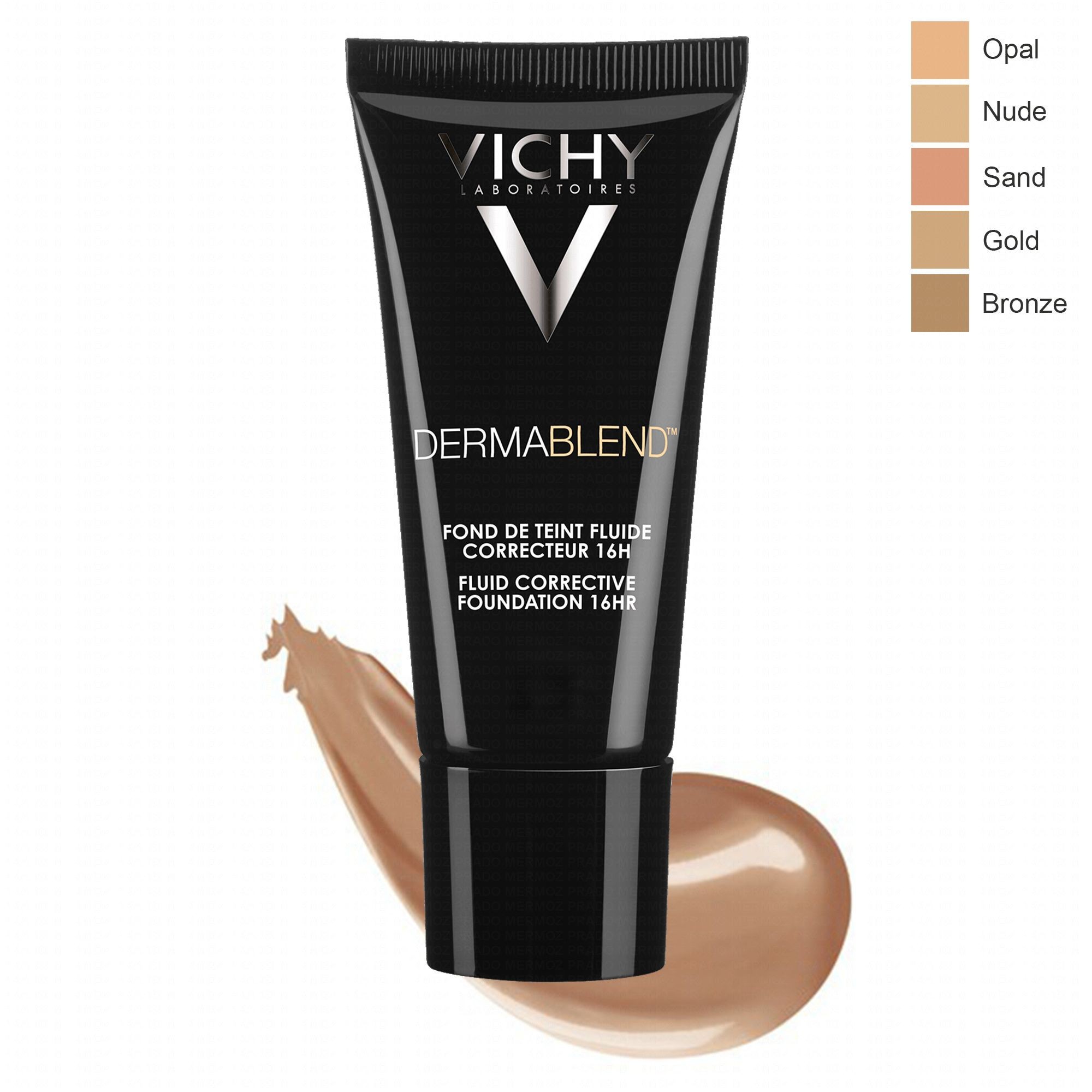 VICHY DERMABLEND FOND DE TEINT FLUID CORRECTEUR 16H TEINTE 35 SAND SPF25 30ML