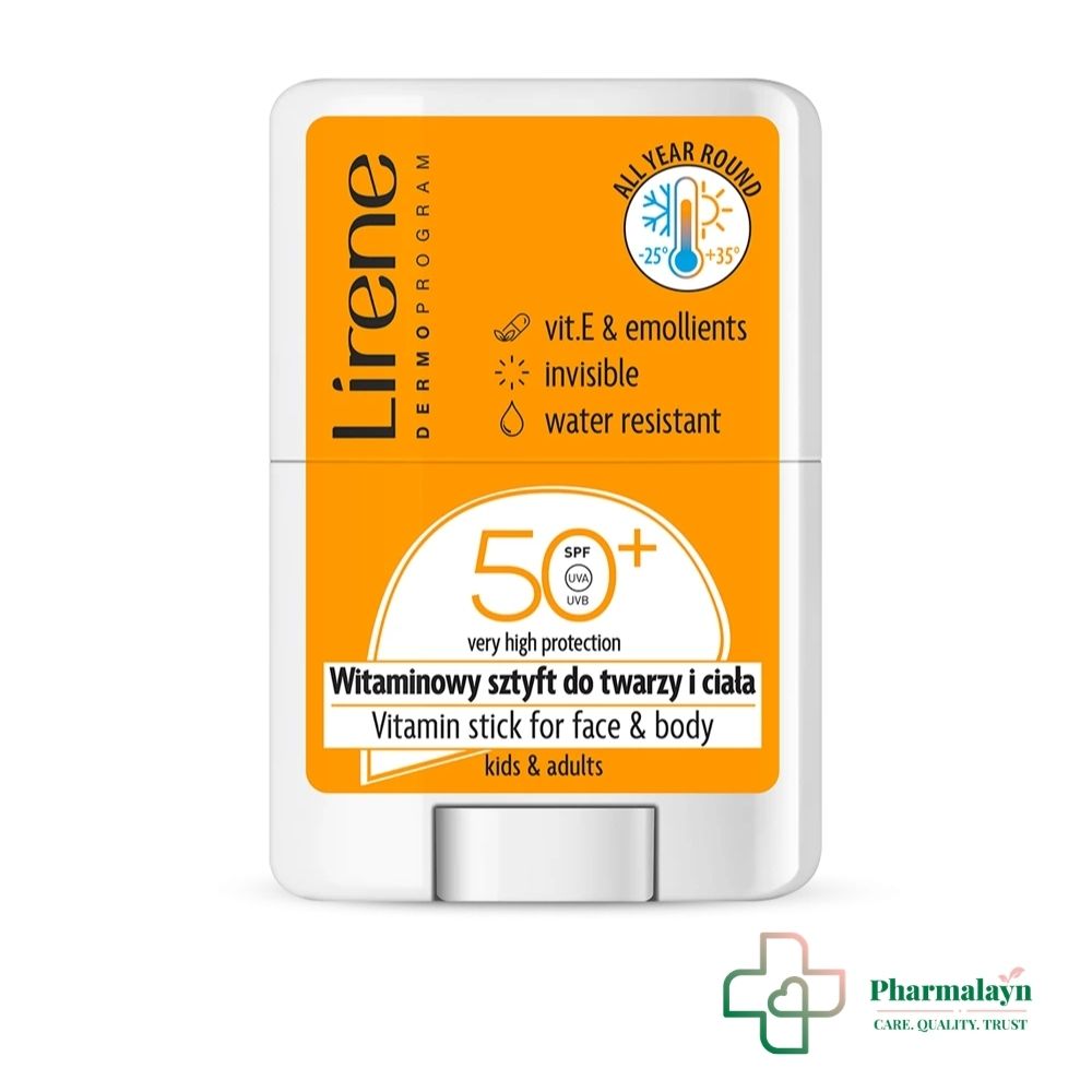 Lirene Stick Vitaminé pour Visage et Corps SPF50+ 15g