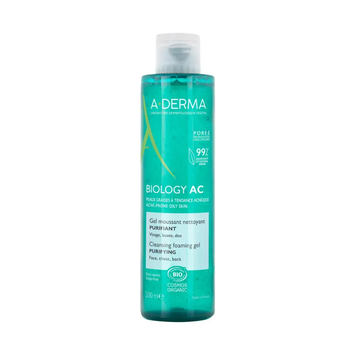 A-Derma Biology AC Gel Moussant Nettoyant Purifiant 200ml