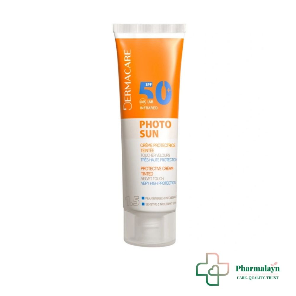 DERMACARE PHOTOSUN CREME PROTECTRICE TEINTEE 1.5 PEAU NORMAL A SECHE SPF50+ 50ML