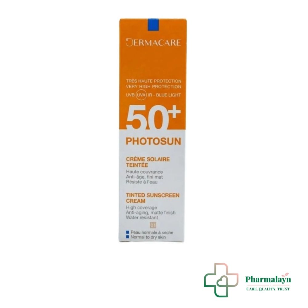 DERMACARE PHOTOSUN CREME PROTECTRICE TEINTEE 01 SPF 50 PEAU NORMALE A SECHE