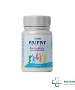 POLYPHARMA POLYVIT FORME ET VITALITÉ 30 GÉLULES : Complément alimentaire riche en vitamines et minéraux essentiels pour soutenir l’énergie, la vitalité et le bien-être au quotidien. Idéal pour réduire la fatigue et renforcer les défenses naturelles de l’organisme.