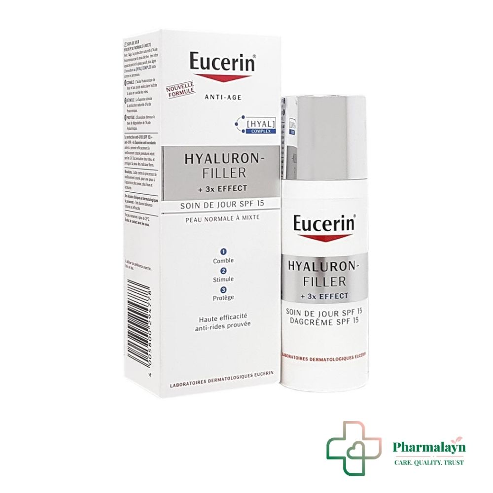 EUCERIN HYALURON-FILLER 3 EFFECT SOIN DE JOUR PEAUX NORMALES A MIXTES 50ML
