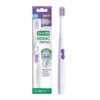 Gum Sonic Ortho est une brosse à dents électrique destinée aux personnes qui portent un appareil dentaire, en particulier des bagues. Cette brosse à dents allie des vibrations soniques et des brins souples, pour un nettoyage hautement efficace.