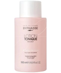 BYPHASSE Lotion Tonique à L’eau de Rose Tous Types de Peaux 500ml