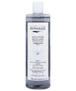 BYPHASSE Solution Micellaire Demaquillante 4 En 1 Au Charbon Actif 500ml