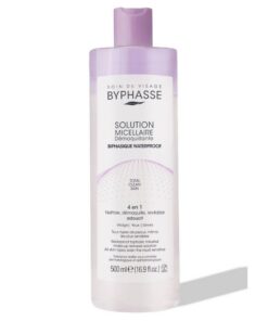 BYPHASSE Solution Micellaire Demaquillante 4 en 1 Biphasique Waterproof 500ml