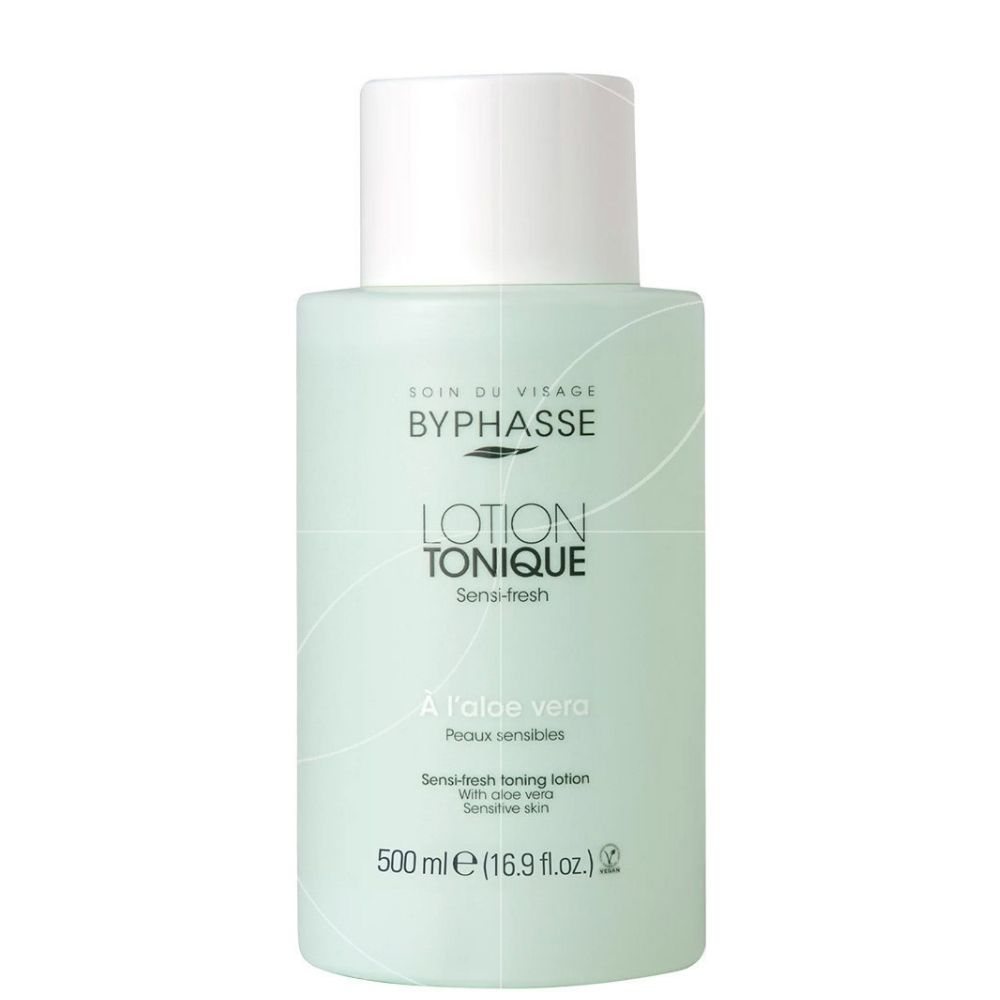 BYPHASSE Lotion Tonique Sensi-fresh à L’aloe Vera Peaux Sensibles 500ml
