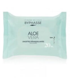 Les lingettes démaquillantes BYPHASSE Aloe Vera éliminent efficacement le maquillage, les impuretés et l'excès de sébum en un seul geste. Enrichies en Aloe Vera,