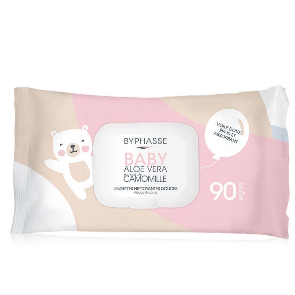 Byphasse Lingettes Nettoyantes Douces Baby Visage et Corps 90u