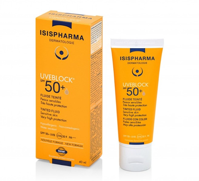 ISISPHARMA UVEBLOCK 50+ FLUIDE TEINTE 40ML