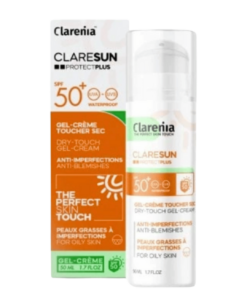 CLARENIA CLARESUN ECRAN GEL CREME TOUCHER SEC SPF50+ 50ML
